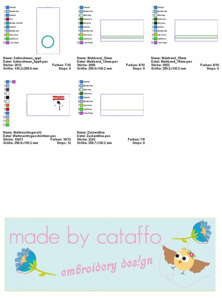 Stickdatei Minibuchhülle ITH - Komplettpaket