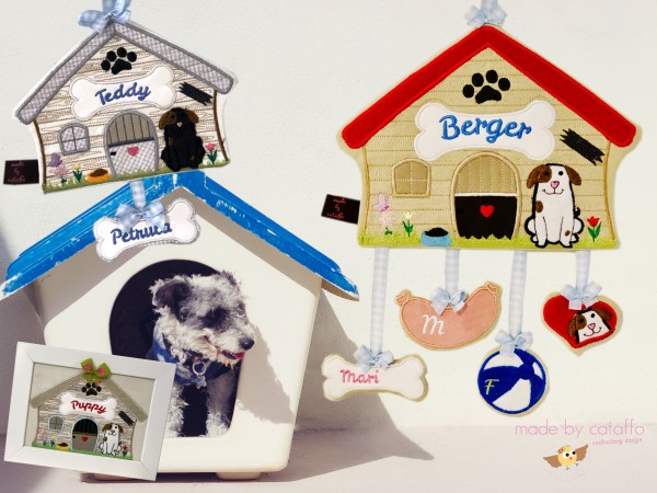 "Hundehüttenhaus" ITH Stickdatei 16x26 cm