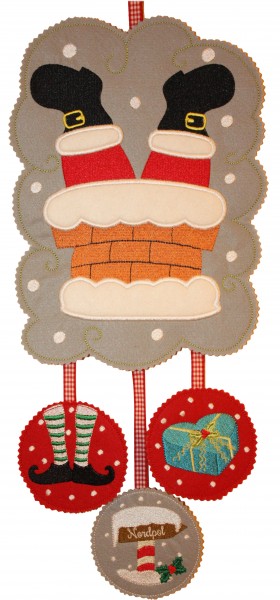 Stickdatei "Plumpsing Santa" Hausschild 13X18cm *SUPERSET*