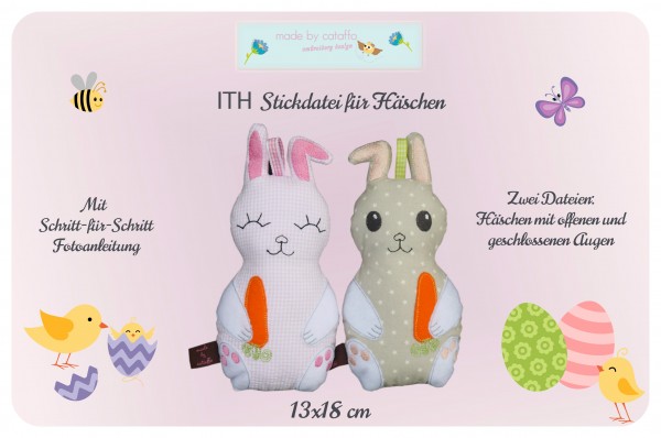 Stickdatei Häschen ITH - 13x18 cm