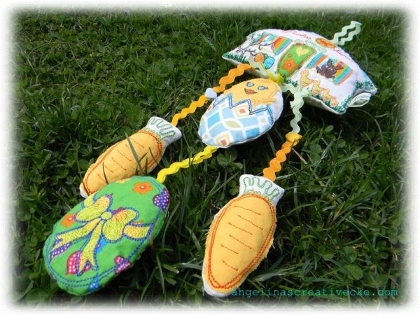 Stickdatei "Hoppy Easter" Haustürschild ITH 13x18cm