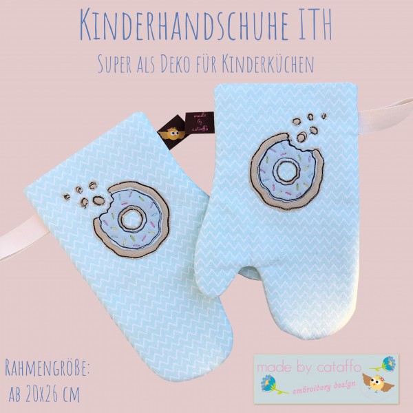 Stickdatei Kinder-Küchenhandschuhe ITH für 16x26 Rahmen