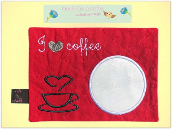 Stickdatei Mug Rugs mit Wendeöffnung 13x18 cm Rahmen ITH