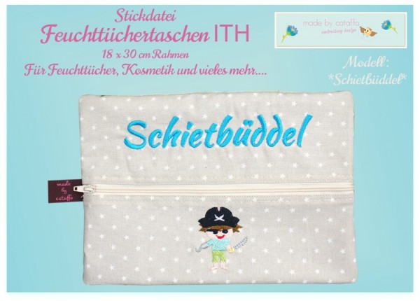 Stickdatei Feuchttücher *Schietbüddel* - 18x30 cm