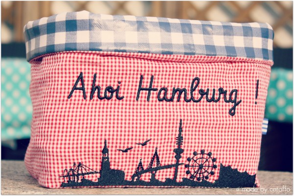 Stickdatei Hamburger Allerlei- Skyline Hamburg 10x10cm