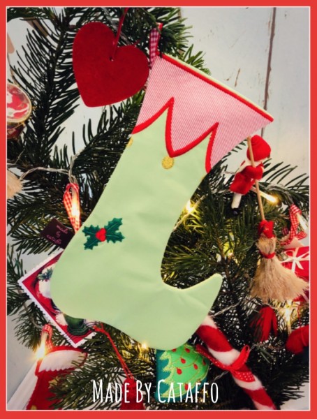Embroidery design Elf Stocking Advent Calendar ITH