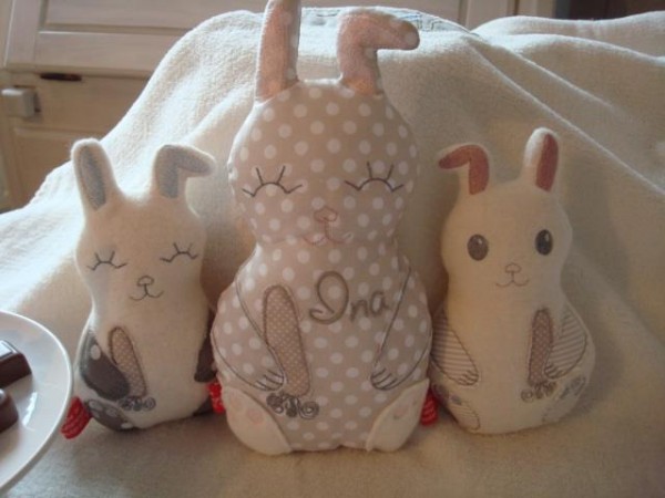 Stickdatei Häschen ITH - Komplettset: 11x17cm + 13x18cm + 16x26cm