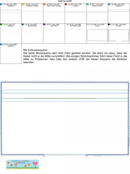 ITH Stickdatei Baggie *Blanko* - 18x30 cm