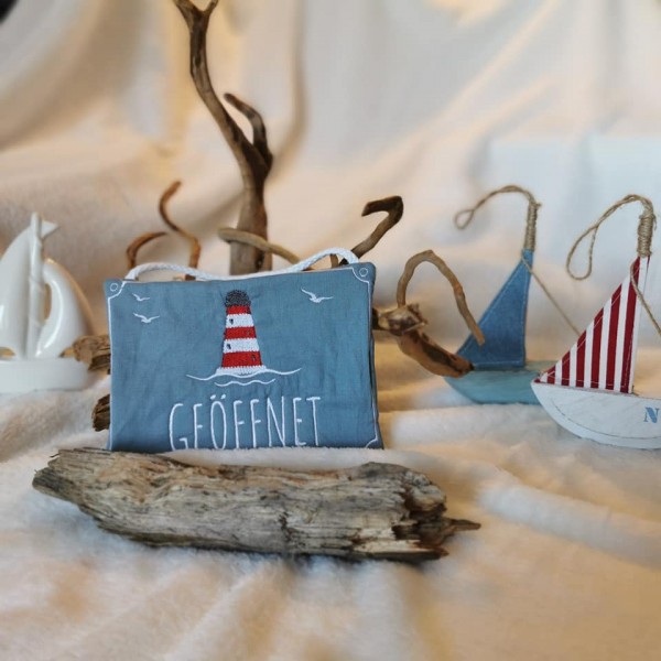 "Maritime Türschilder" ITH Stickdatei 13x18 cm