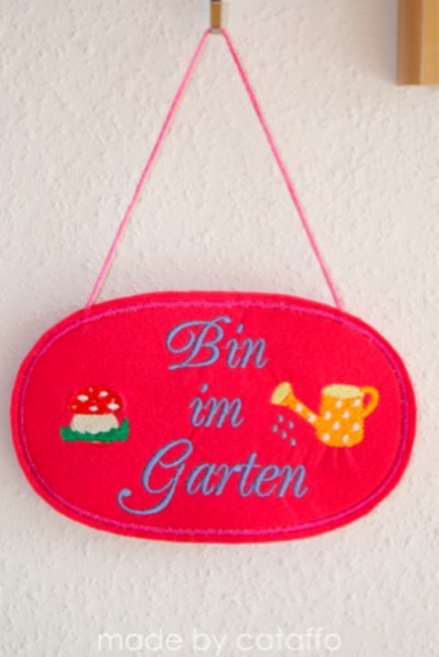 Stickdatei für Türschilder ITH - für 13x18 cm