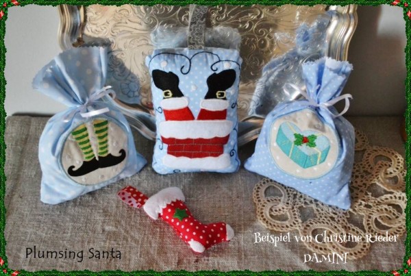 Stickdatei "Plumpsing Santa" Hausschild 13X18cm *SUPERSET*