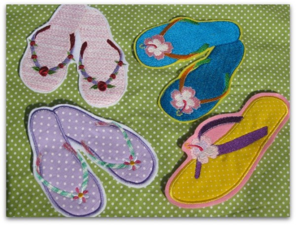 Stickdatei It´s Flip Flop Time für 13x18cm