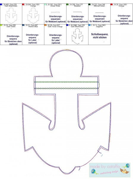 Embroidery design Anker ITH 20x32 cm