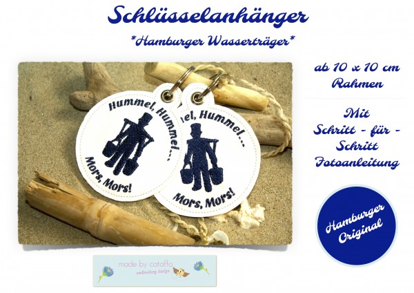 Stickdatei Anhänger Hummelmann für Rahmen ab 10x10 cm