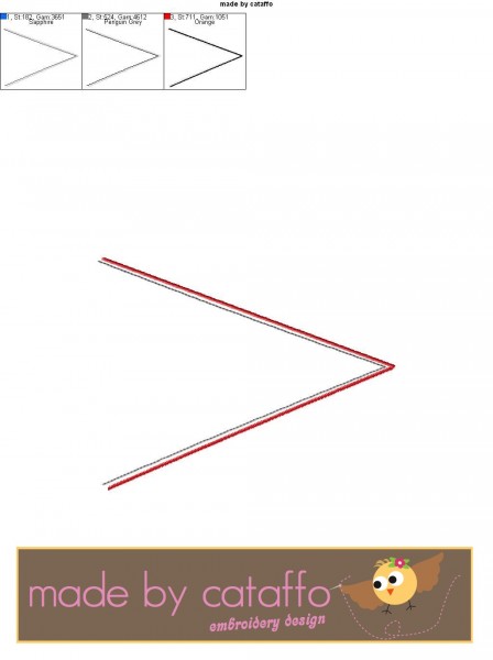 Freebie Stickdatei Wimpelkette