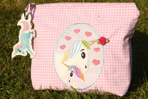 Einhornserie Stickdatei Schlüsselanhänger 10x10 cm