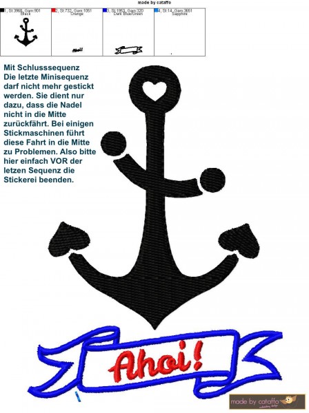 Stickdatei Hamburger Allerlei- Ankerliebe 10x10cm
