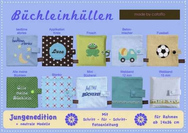 Stickdatei Minibuchhülle ITH - Jungenedition