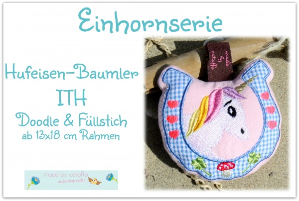 Einhornserie Stickdatei Hufeisen-Baumler ITH 10x10 cm