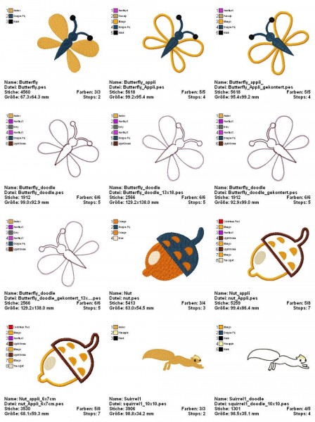 Stickdatei Totally Nuts für Rahmen ab 13x18cm