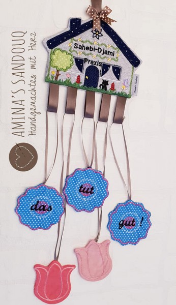 Stickdatei "Primavera" Haustürschild ITH 16x26cm