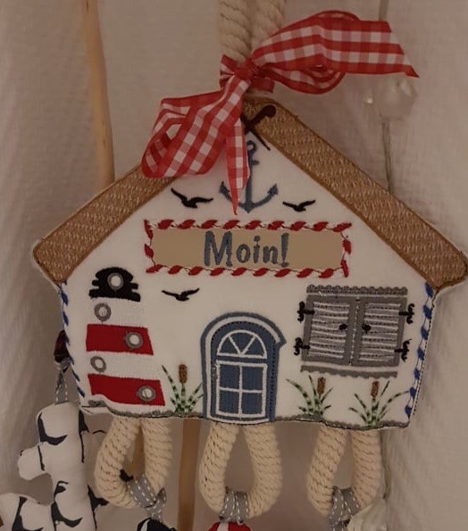 Stickdatei "AHOI" Haustürschild ITH 13x18cm