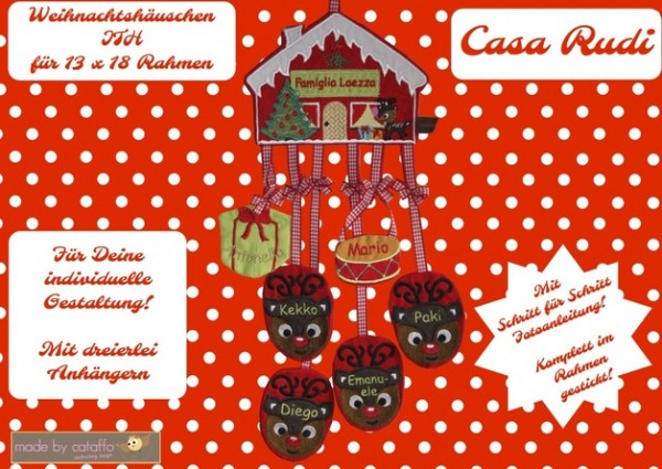 Stickdatei "Casa Rudi" Hausschild ITH 13x18 cm