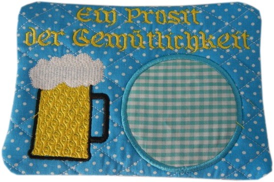 Stickdatei für Party Mug Rugs ITH - für 13x18 cm