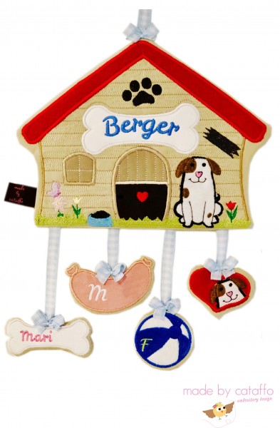 "Hundehüttenhaus" ITH Stickdatei 16x26 cm