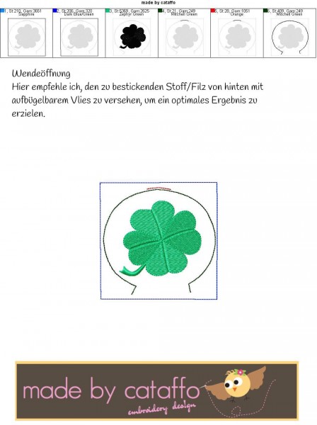 Stickdatei "Glücksdatei" Hausschild ITH 16x26cm