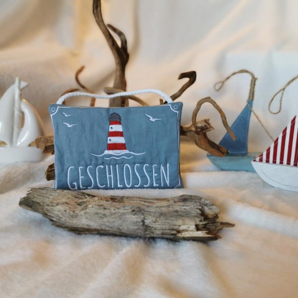 "Maritime Türschilder" ITH Stickdatei 13x18 cm