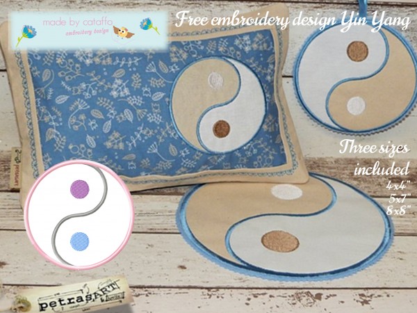 Free embroidery design yin-yang symbol - taijitu