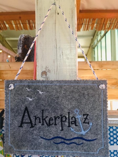 "Maritime Türschilder" ITH Stickdatei 13x18 cm