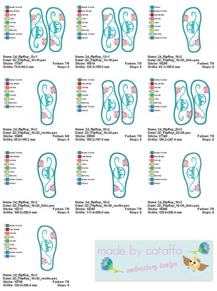 ITH Flipflops from 3.9" x 3.9" frame