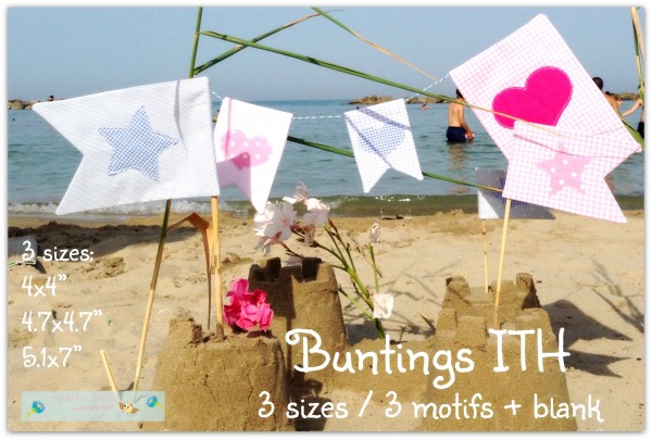 Buntings ITH - 3 sizes - 3 motifs