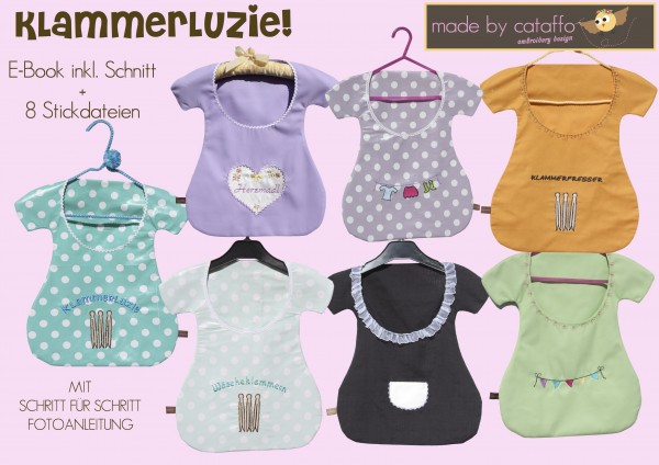 Stickdatei "Klammerluzie" Klammerbeutel Schnitt & Stickdateien 13x18 cm