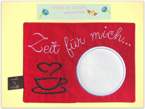 Stickdatei Mug Rugs mit Wendeöffnung 13x18 cm Rahmen ITH