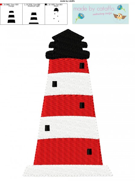 Embroidery design Leuchtturm