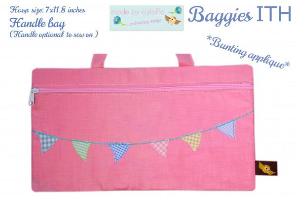 ITH Stickdatei Baggie *Wimpelkette Applikation* - 18x30 cm