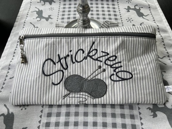 ITH Stickdatei Baggie *Strickzeug mit Wolle* - 18x30 cm
