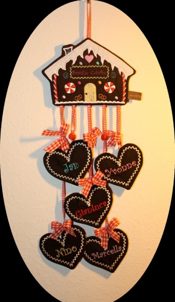 Stickdatei "Knusper Knäuschen" Haustürschild ITH 13x18cm