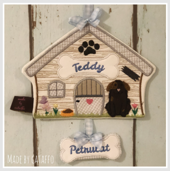 "Hundehüttenhaus" ITH Stickdatei 16x26 cm