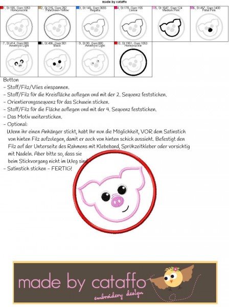 Stickdatei Glücksdatei Hausschild 13x18 cm