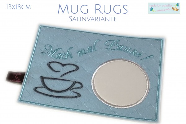 Embroidery file "Mug Rugs" ITH 5.1 x 7" with satin border