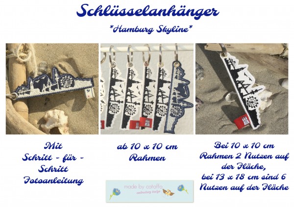Stickdatei Schlüsselanhänger 6 maritime Designs - SuperSet!