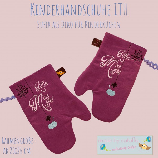 Stickdatei Kinder-Küchenhandschuhe ITH für 16x26 Rahmen