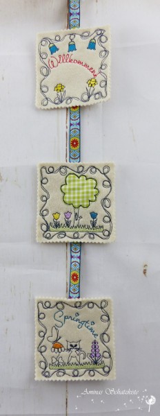 Springtimes Stickdatei für Türschilder 10x10