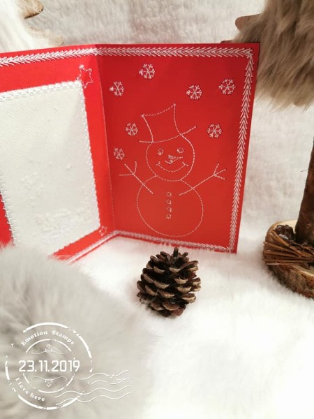 Embroidery design X-mas Paper Card 5x7"