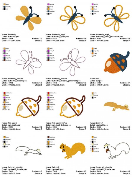 Stickdatei Totally Nuts für Rahmen ab 10x10cm