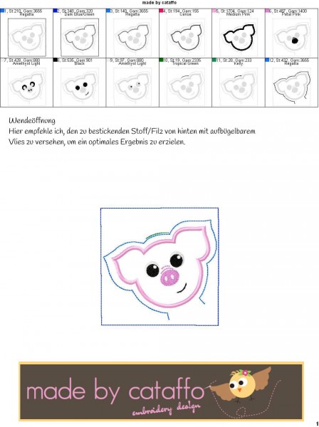 Stickdatei "Glücksdatei" Hausschild ITH 16x26cm